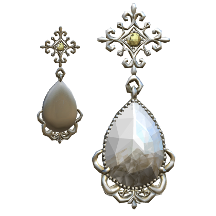 Angel Victorian Y2K Goth Silver Earrings