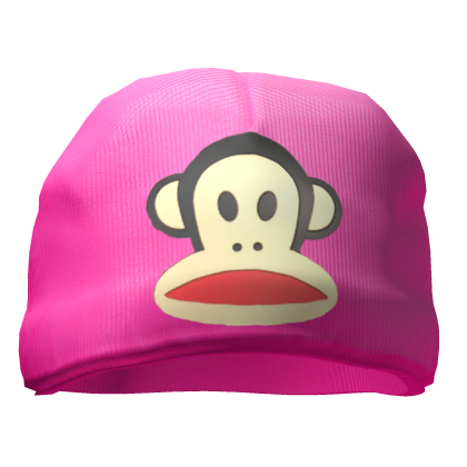 Cute Y2K Vintage Luxur Monkey Designer Beanie Pink
