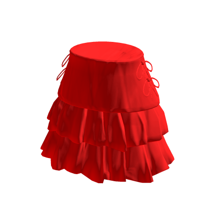 Red Ruffle Skirt with Bows Roblox