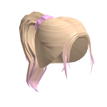 Aesthetic Blonde Ponytail with Pink Ombre