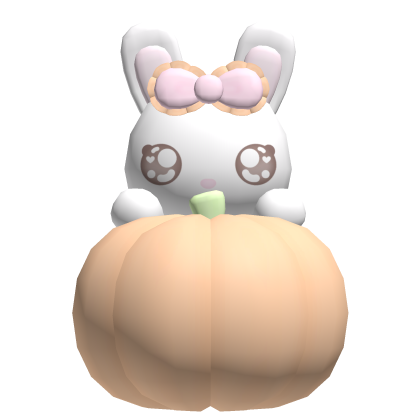 ˗ˏˋ ♡ cute white bunny with pumpkin for halloween Roblox item