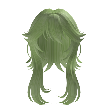 Wolfcut Hair - Green Roblox item