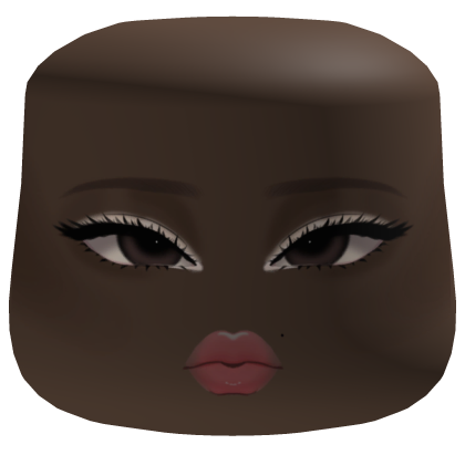 Cute Makeup Glam Cheeks Face W/ Brown Eyes