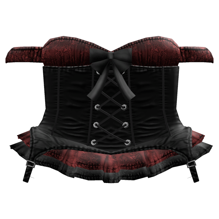 Emo corset - black and red