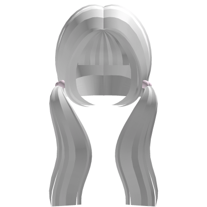 ♡︎ white long kawai cutecore adorable pigtails Roblox item