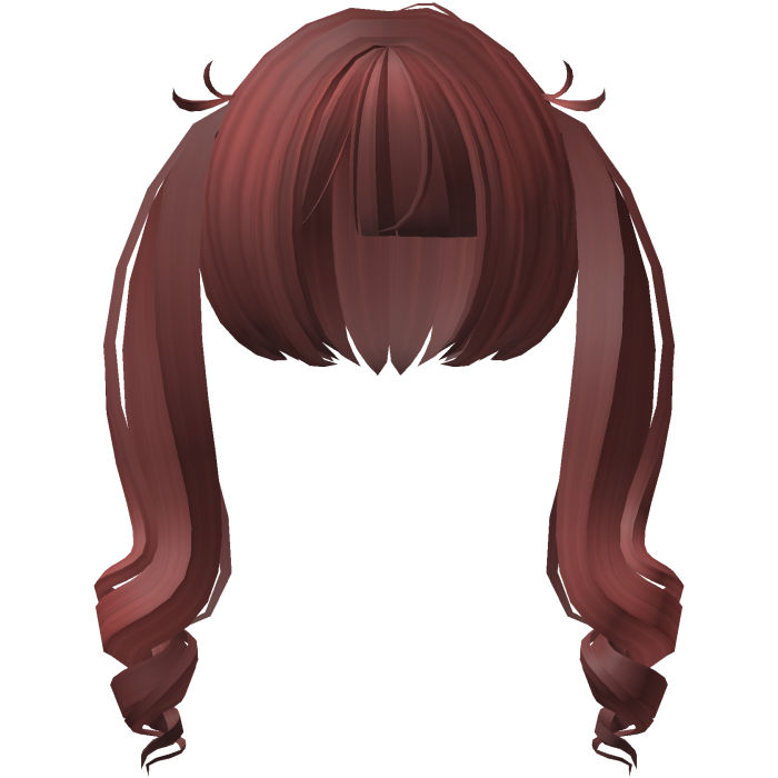 curly jirai kei pigtails in red
