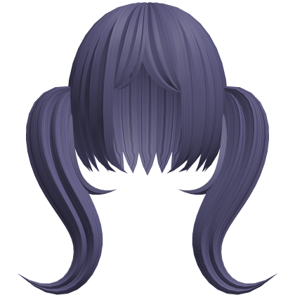 キ purple elegant middle part bangs // twintails Roblox item