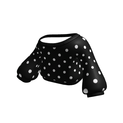 ♡ : polka dot black off shoulder oversized sweater thumbnail