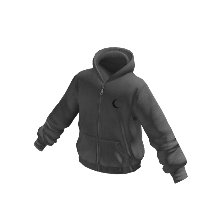 Goth Haunted House Zip-Up Hoodie (Dark Gray)