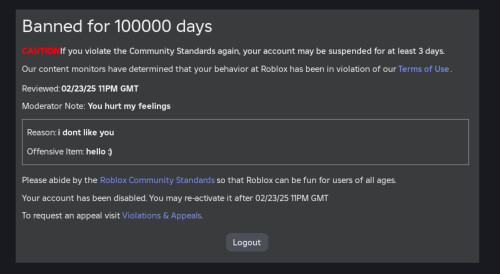 Roblox Fake Ban Creator