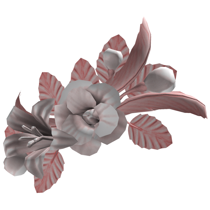  Light Pink Floral Feather Headpiece