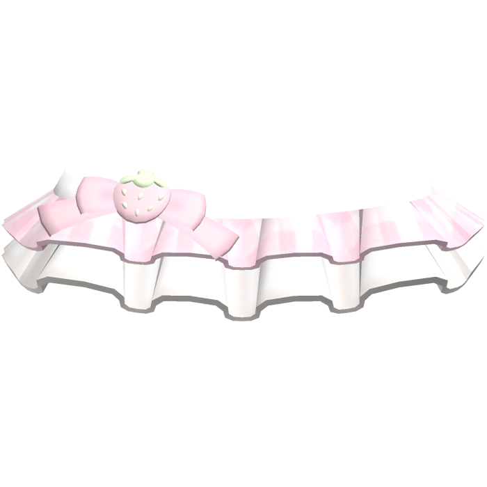 Summer ruffles strawberry skirt in pink