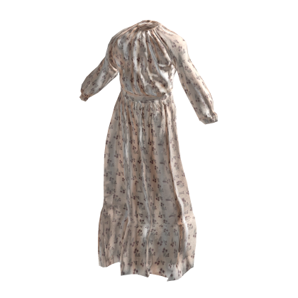 Long Sleeved CottageCore Beige Dress