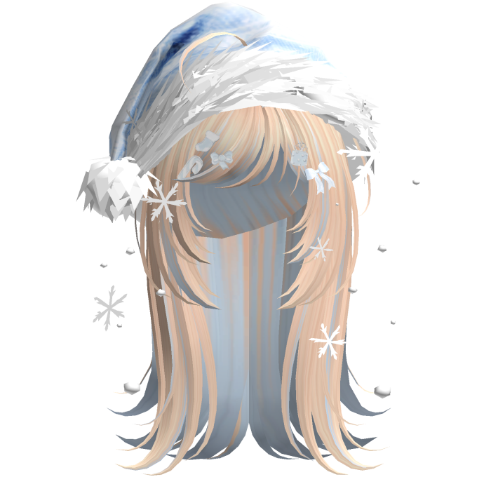Cute Christmas Straight Hair (Blonde&Blue)