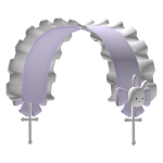 ᜊ ꒰ sweet goth lolita bunny ruffle bonnet in lilac