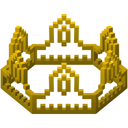 Yellow 8-Bit Royal Crown Outline Recolor (Addon) Roblox item