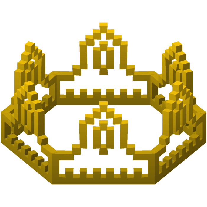 Yellow 8-Bit Royal Crown Outline Recolor (Addon)