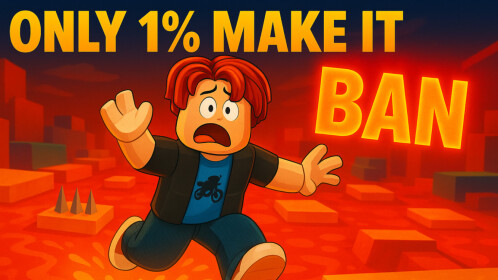 Easy Obby but you get banned if you die!