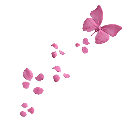 Baby Pink Trailing Face Petals with Butterfly