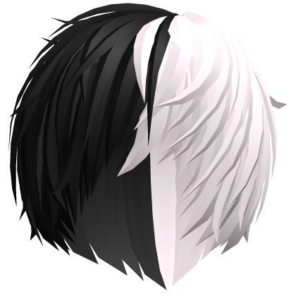 messy black&pink cute vampire emo anime boy hair