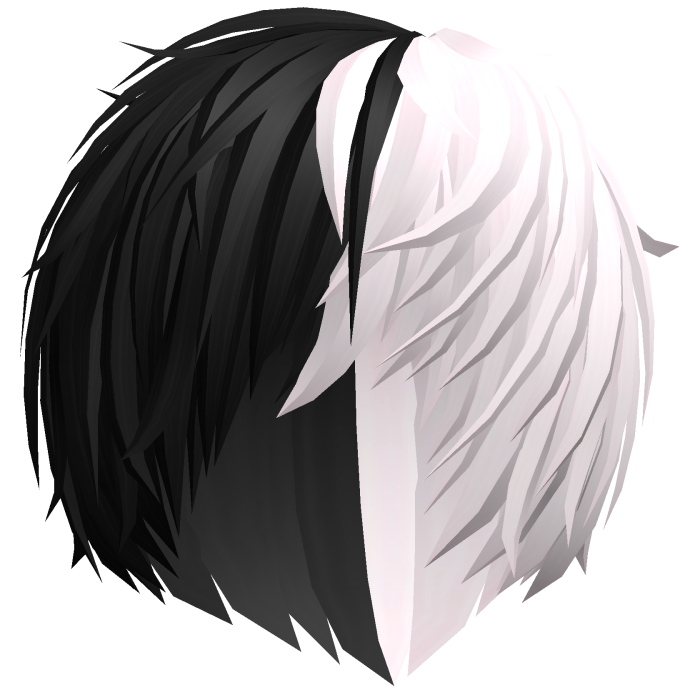 messy black&pink cute vampire emo anime boy hair