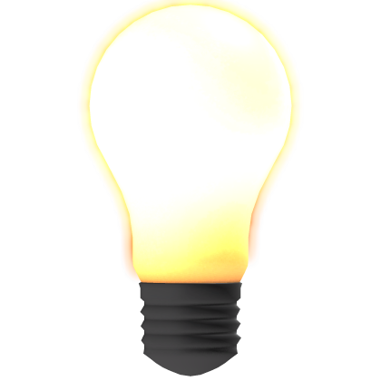 Emissive Bright Eureka Lightbulb Roblox item