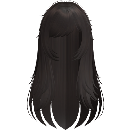Long Dark Brown Wispy Messy Hair