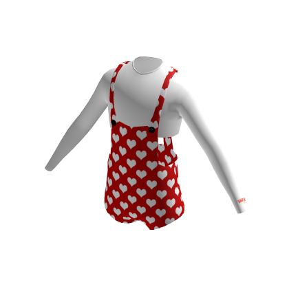 💖Valentines Day💖 Red Hearts Overalls thumbnail