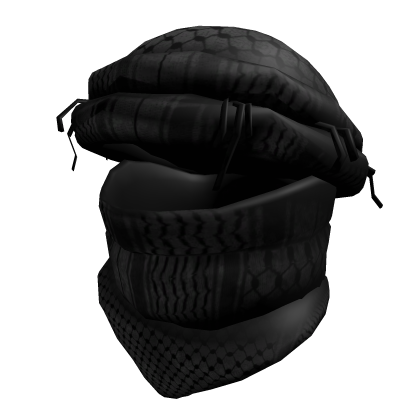 Black Keffiyeh Scarf Headwrap