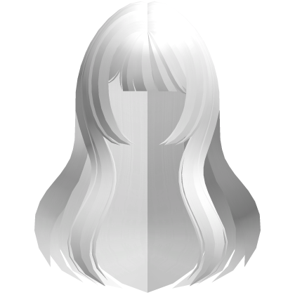 long straight hime anime hair white