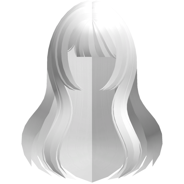 long straight hime anime hair white