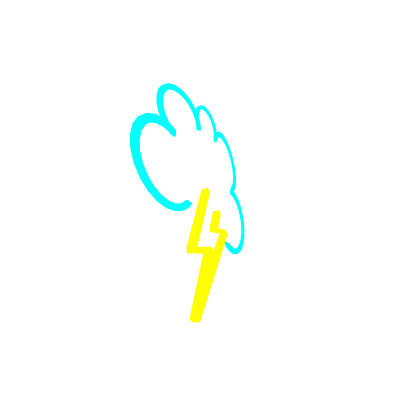 Lightning neon sign