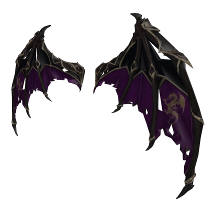 Purple Ripped Dragon Warrior Wings