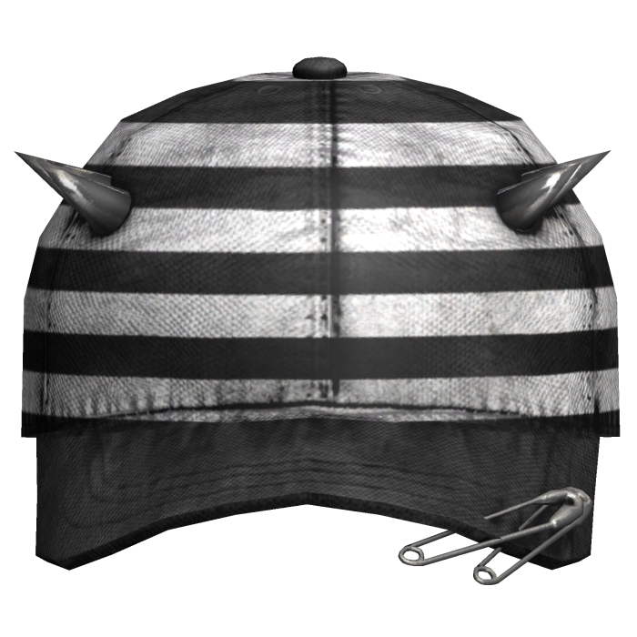striped distressed worn cap