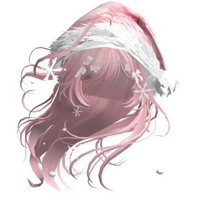 Lush Windy Hair w/Santa Hat (Pink)