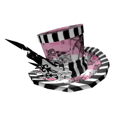 Pink victorian maximalist tophat