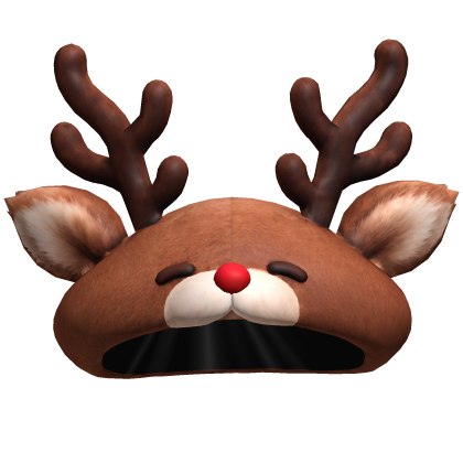 Cute Reindeer Christmas Holiday Brown Beret