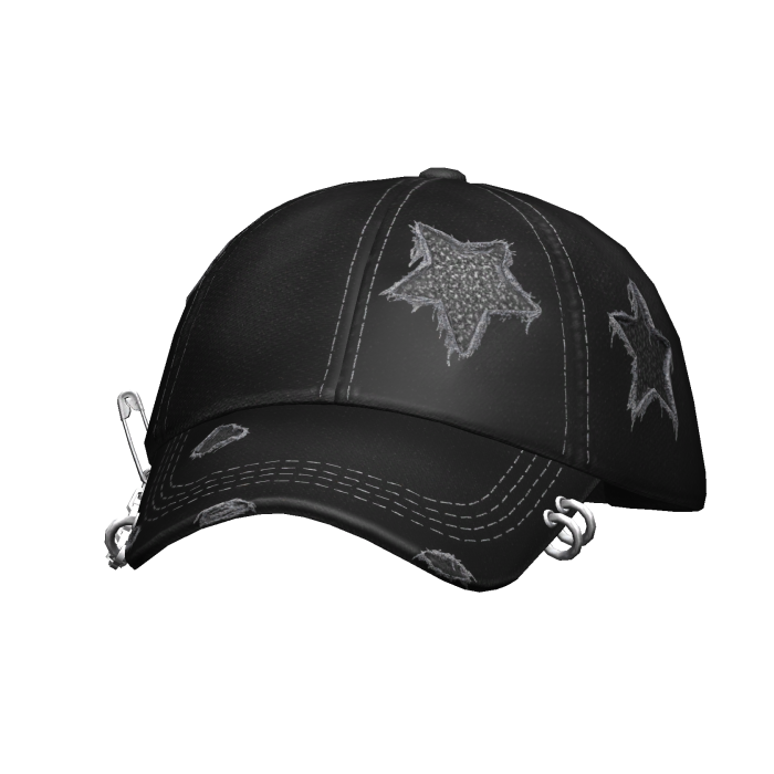 Black Y2K Cap