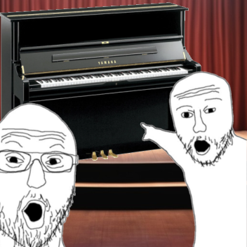 Piano on a stage.