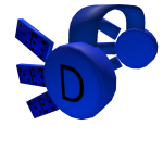 Blue Domino Headphones