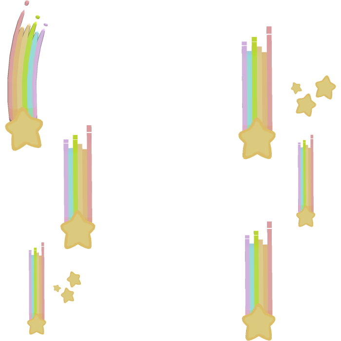 Decora Colorful Rainbow Falling Stars Aura