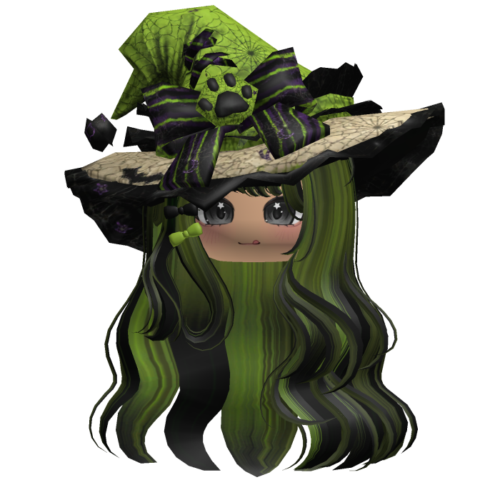 Green Kawaii Witch Halloween Hair
