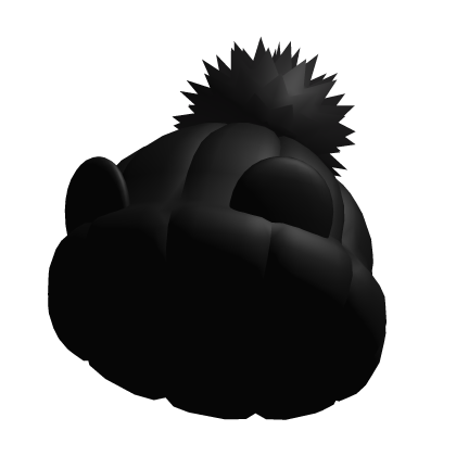 ⋆｡˚ ❆ black winter bear beanie thumbnail