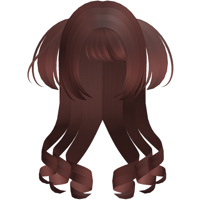 red long swirly ends w mini pigtails