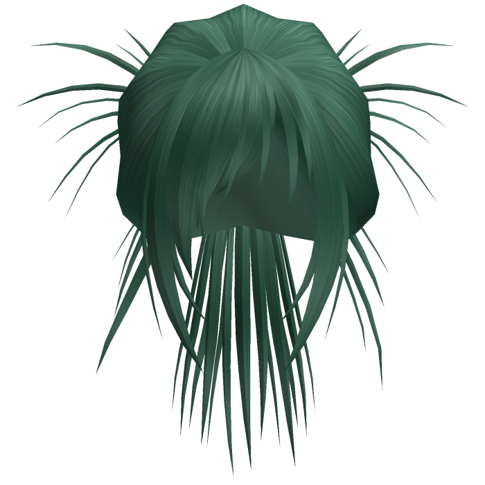 Anime Spiky High Bun w/ Side Bangs (Green)