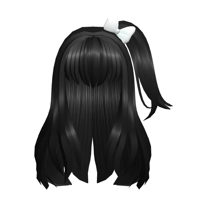 Black Cute Moe Goth Kawaii lolita Pony Long Hair