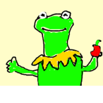 kermit likes apples