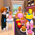 FEED THE PEACH FAMILY 🍔🍟💗