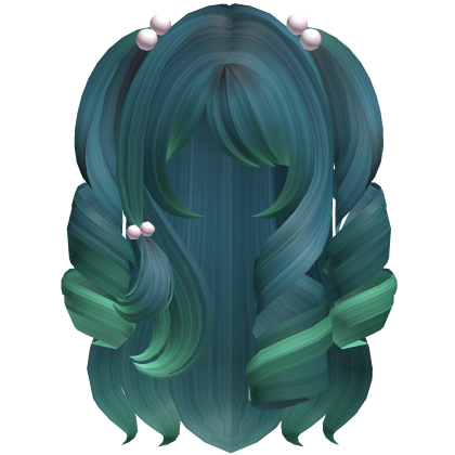 Cute Long Princess Curls In Cosmic Green Roblox item