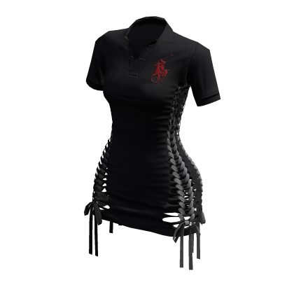 Braided Cutout Polo Dress (Stallion)